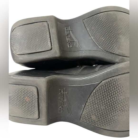 ๐ Dansko Lace-Up Comfort Clog Shoes Womens EU 40 US 9.5- 10 Black Leather - Picture 7 of 12